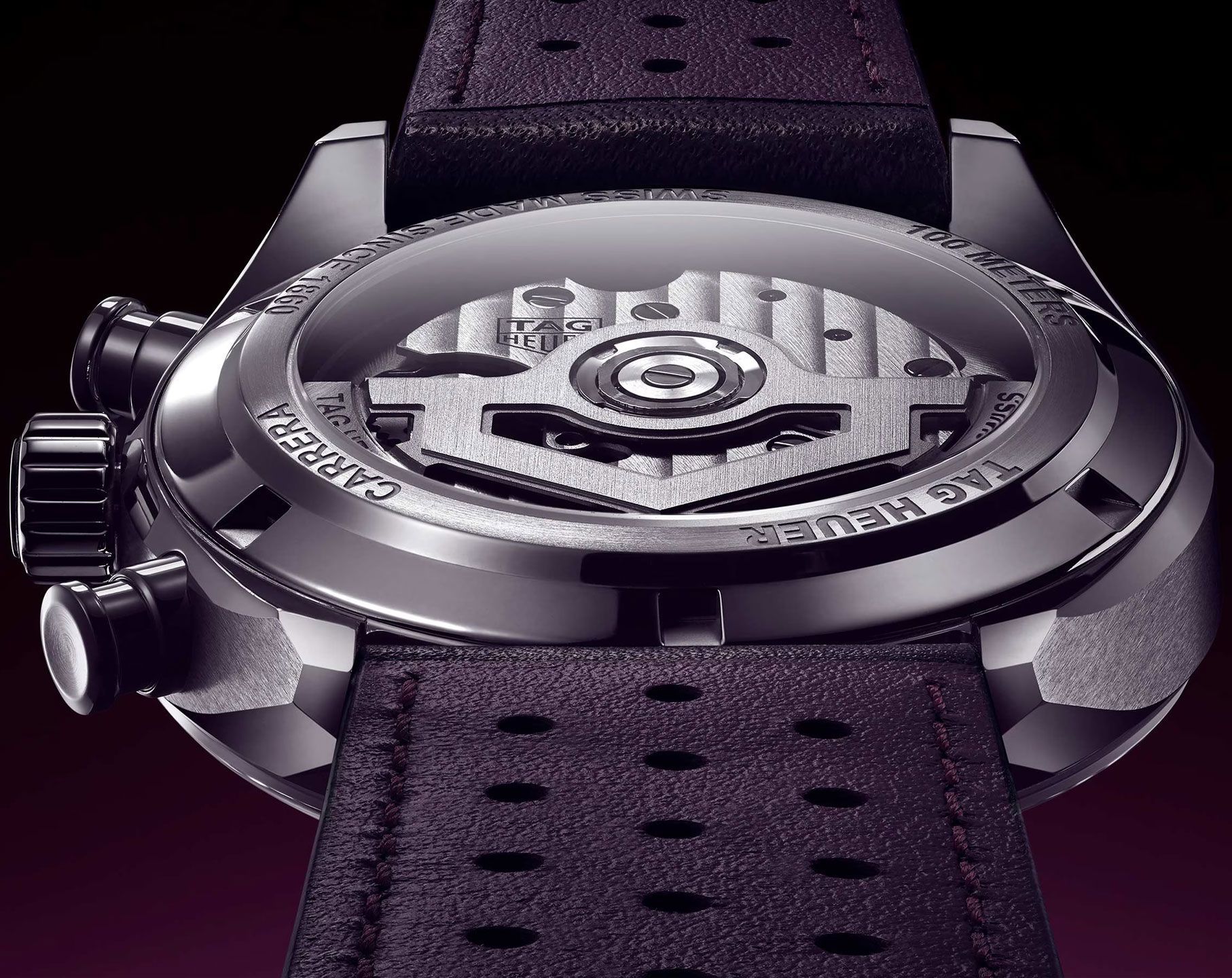 TAG Heuer Carrera  Purple Dial 39 mm Automatic Watch For Men - 6