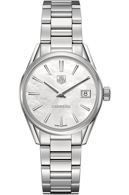 TAG Heuer Carrera 32 mm Watch in White MOP Dial