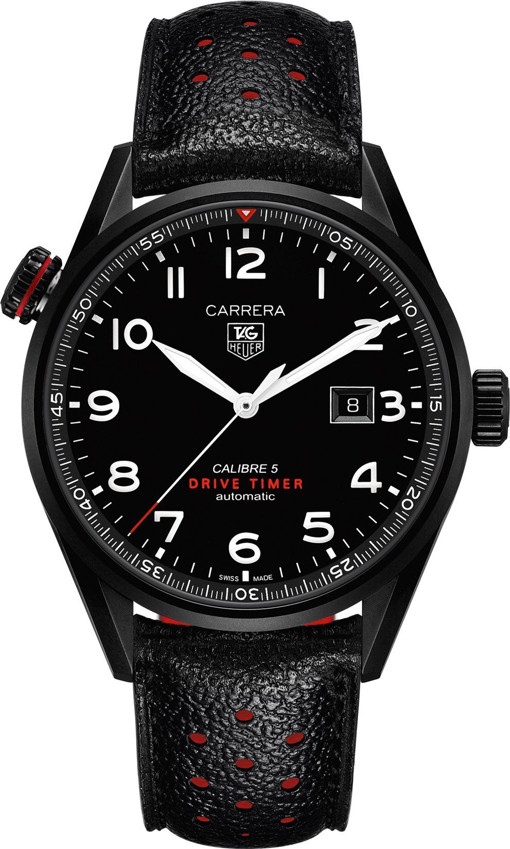 TAG Heuer Carrera Calibre 5 Black Dial 43 mm Automatic Watch For Men - 1