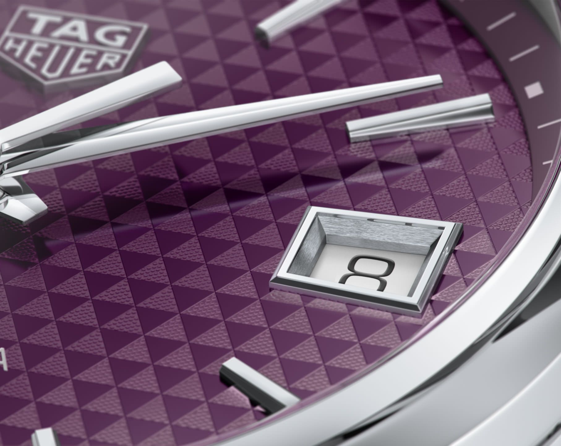 TAG Heuer Carrera  Purple Dial 36 mm Quartz Watch For Women - 4