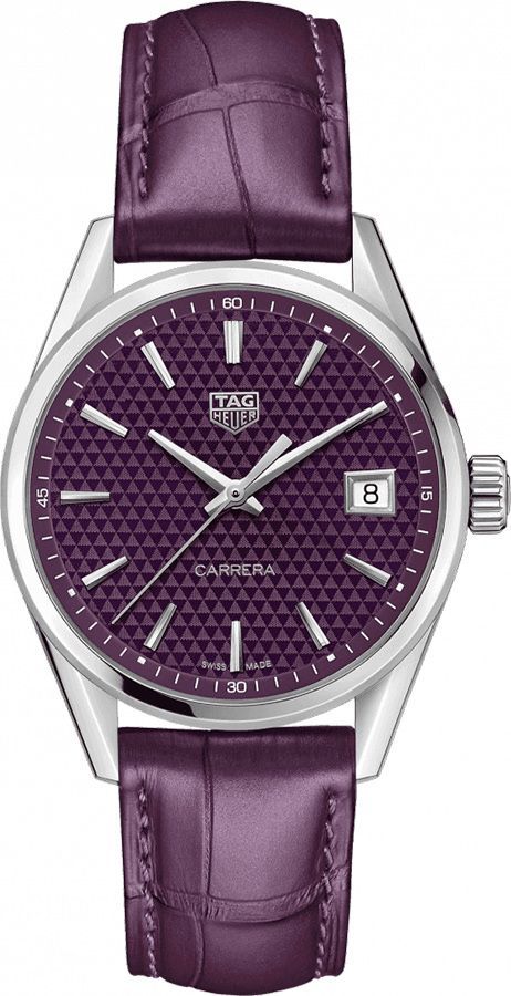 TAG Heuer Carrera  Purple Dial 36 mm Quartz Watch For Women - 1