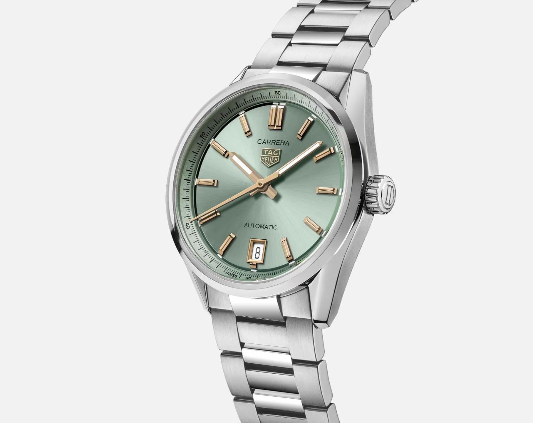 TAG Heuer Carrera  Green Dial 36 mm Automatic Watch For Women - 3
