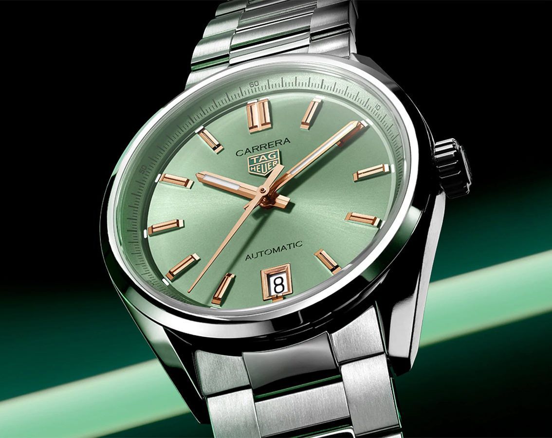 TAG Heuer Carrera  Green Dial 36 mm Automatic Watch For Women - 6
