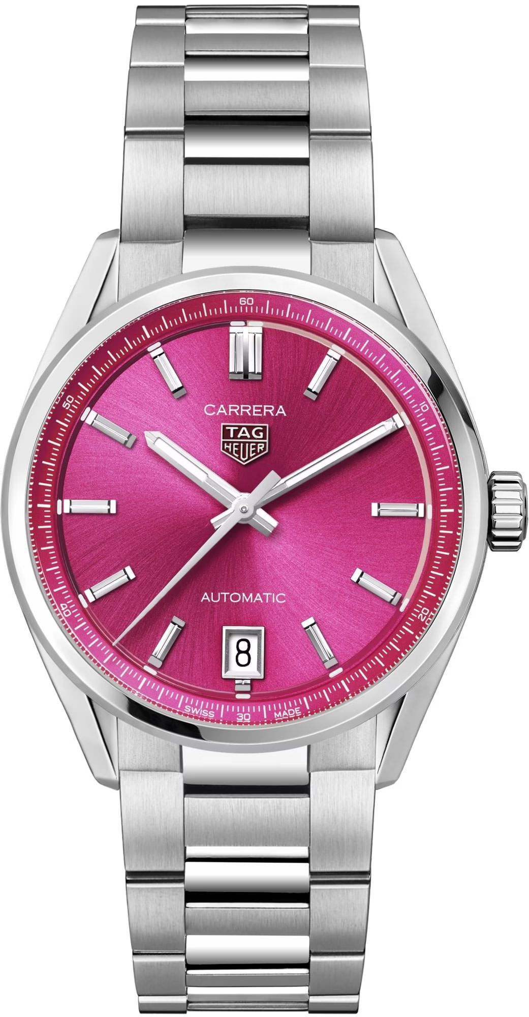 TAG Heuer Carrera  Pink Dial 36 mm Automatic Watch For Women - 1