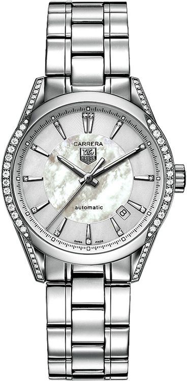 TAG Heuer Carrera Calibre 5 MOP Dial 37 mm Automatic Watch For Women - 1