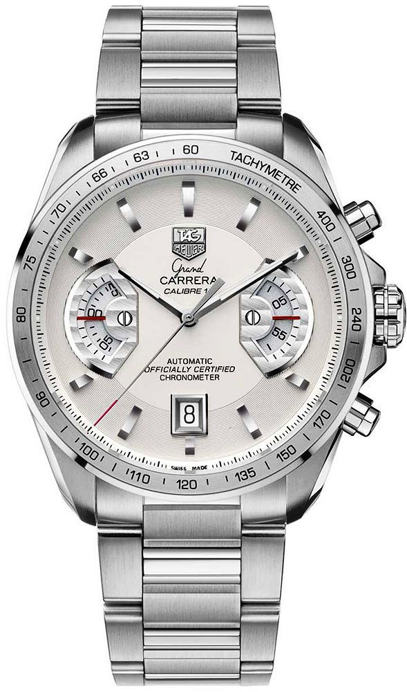 TAG Heuer Grand Carrera Calibre 17 Silver Dial 43 mm Automatic Watch For Men - 1