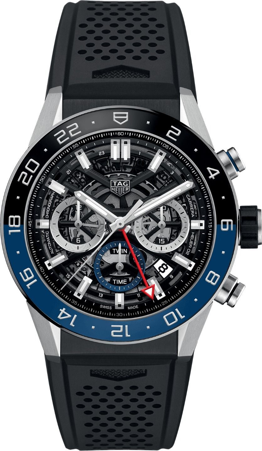 TAG Heuer Carrera  Skeleton Dial 45 mm Automatic Watch For Men - 1