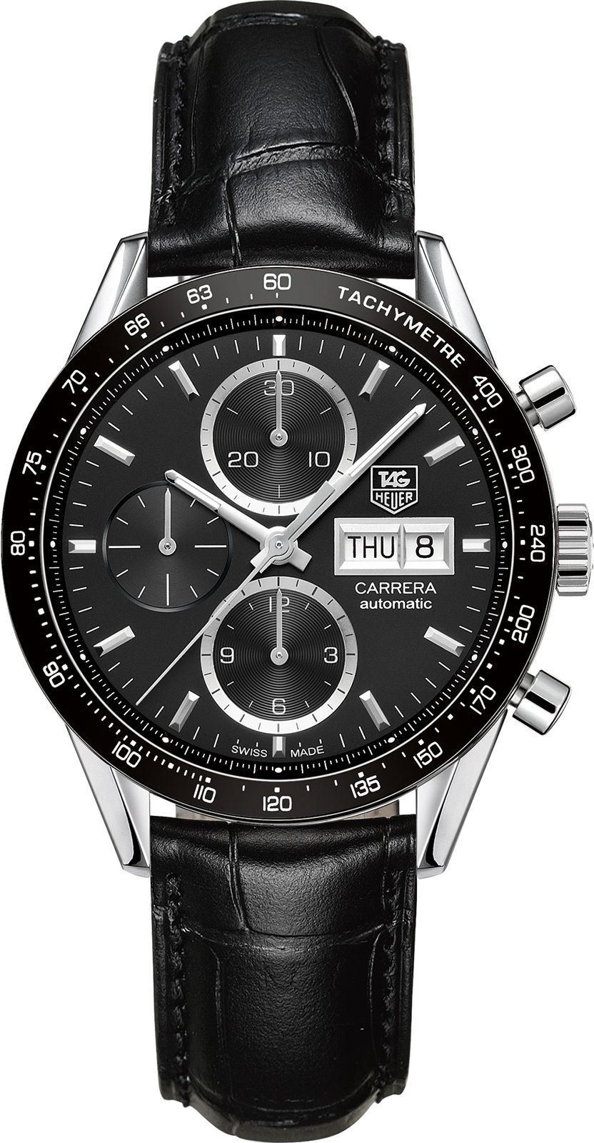 TAG Heuer Calibre 16 Day Date 41 mm Watch in Black Dial For Men - 1