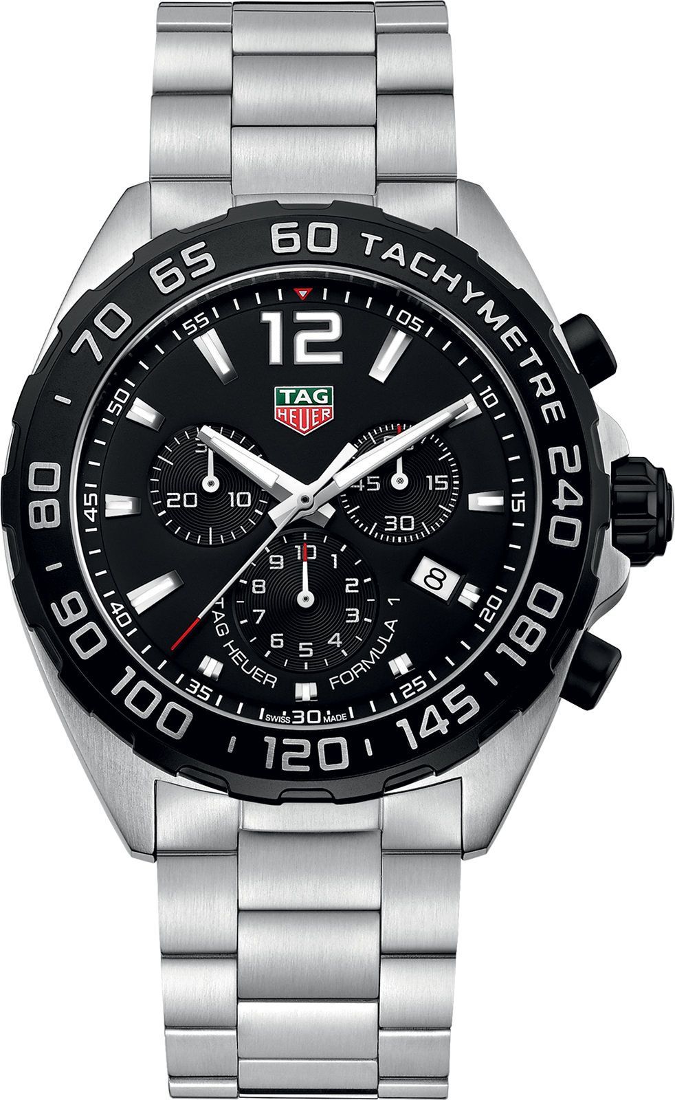 TAG Heuer  43 mm Watch in Black Dial For Men - 1
