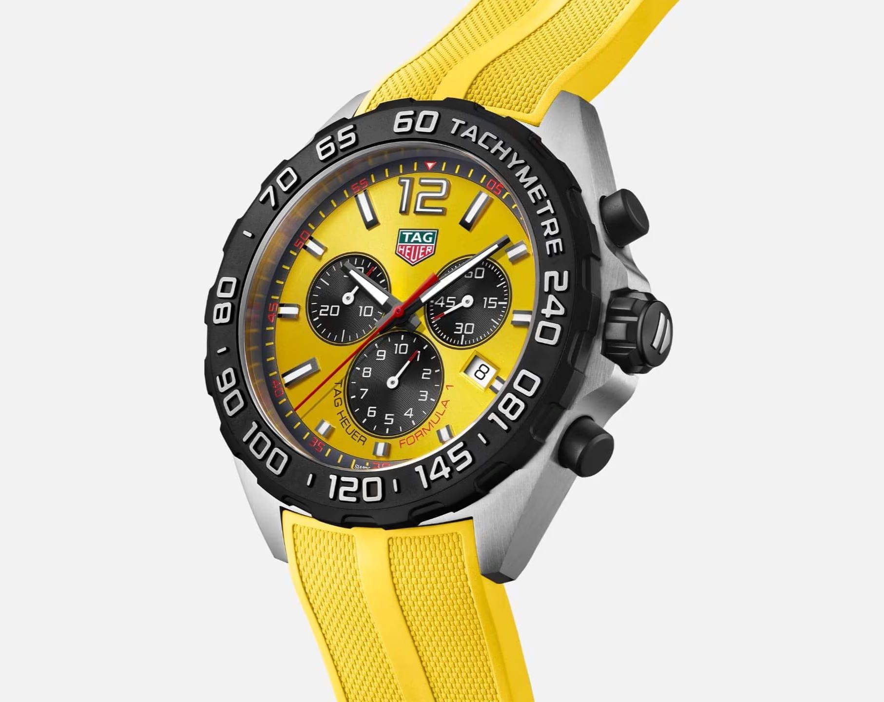 TAG Heuer Formula 1  Yellow Dial 43 mm Quartz Watch For Men - 3