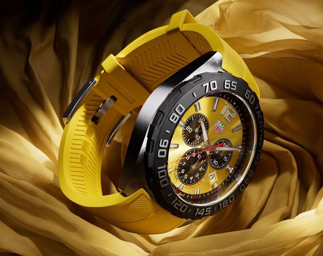 TAG Heuer Formula 1  Yellow Dial 43 mm Quartz Watch For Men - 7