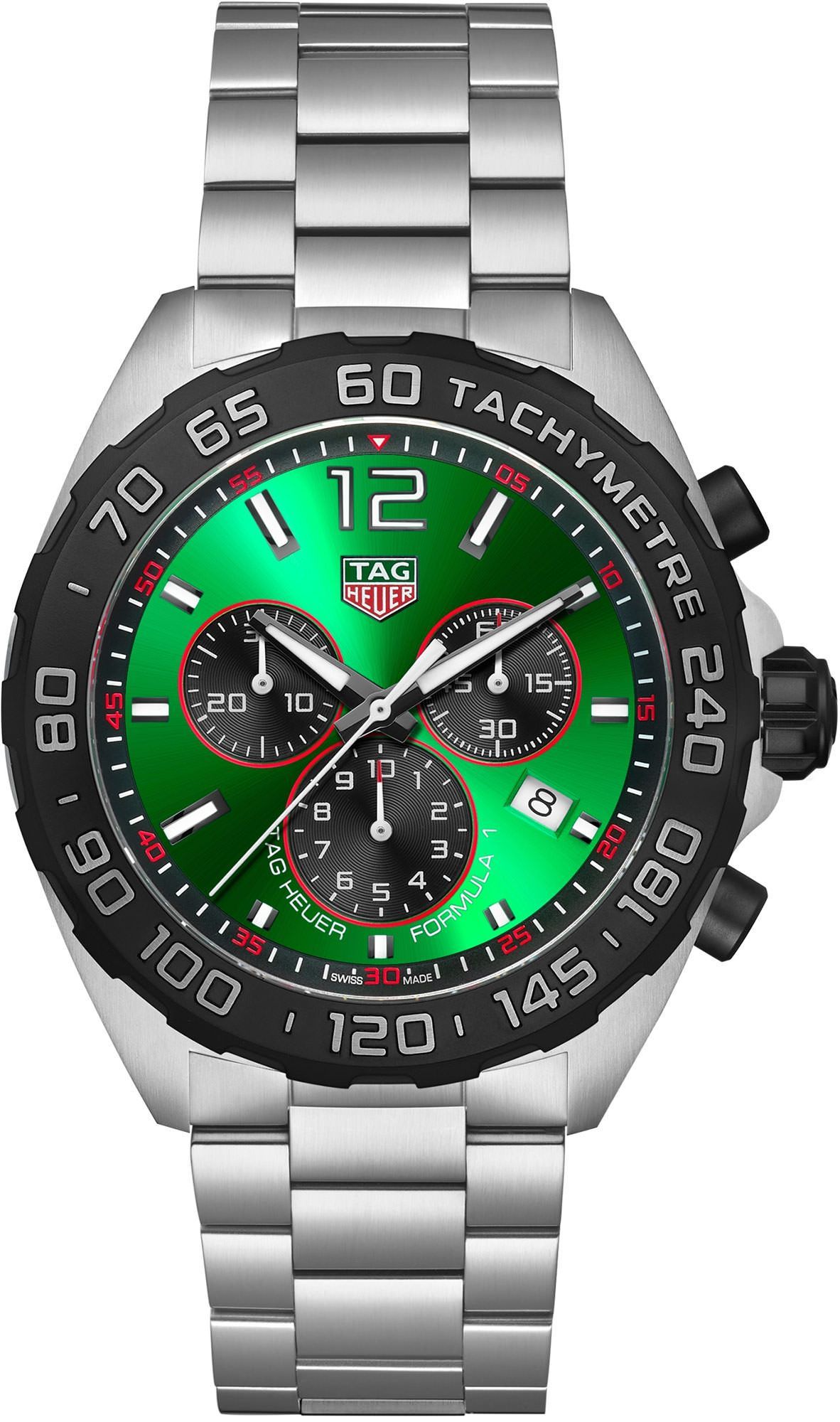 TAG Heuer Formula 1  Green Dial 43 mm Quartz Watch For Men - 1