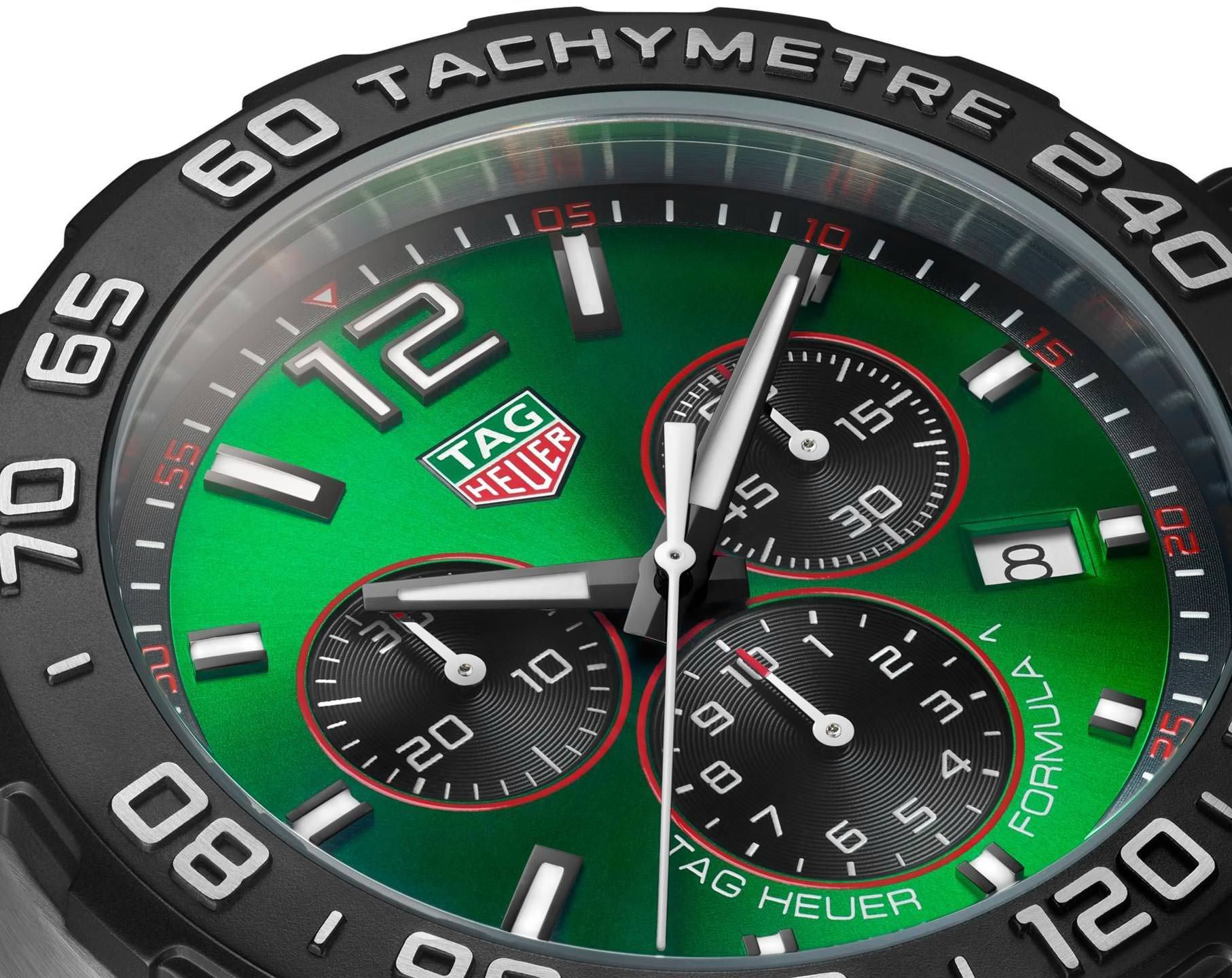 TAG Heuer Formula 1  Green Dial 43 mm Quartz Watch For Men - 5