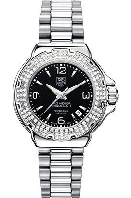 TAG Heuer  37 mm Watch in Black Dial For Women - 1