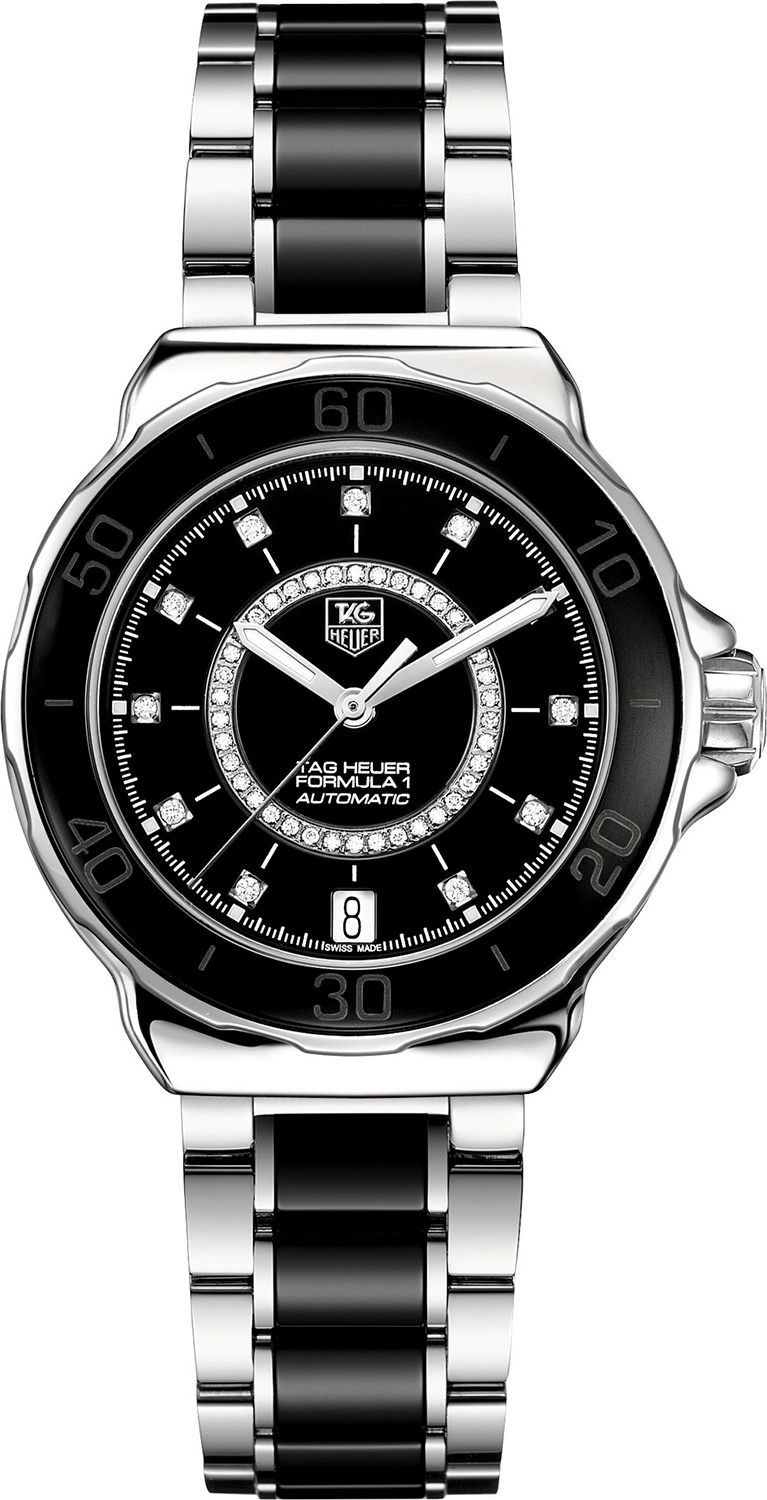 TAG Heuer Calibre 5 37 mm Watch in Black Dial For Women - 1