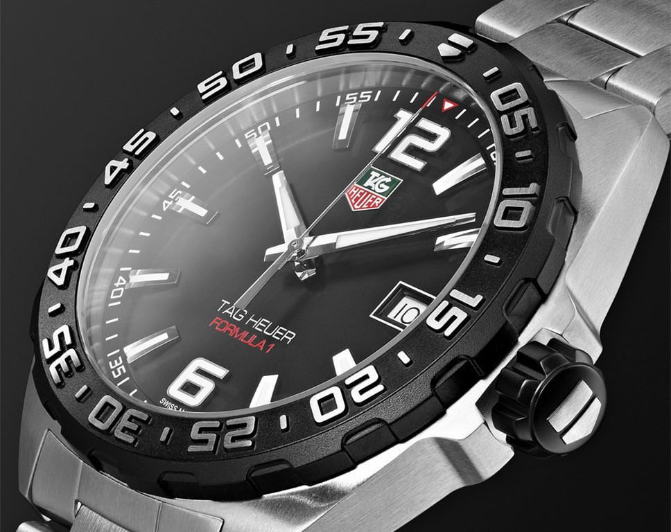 TAG Heuer  41 mm Watch in Black Dial For Men - 7