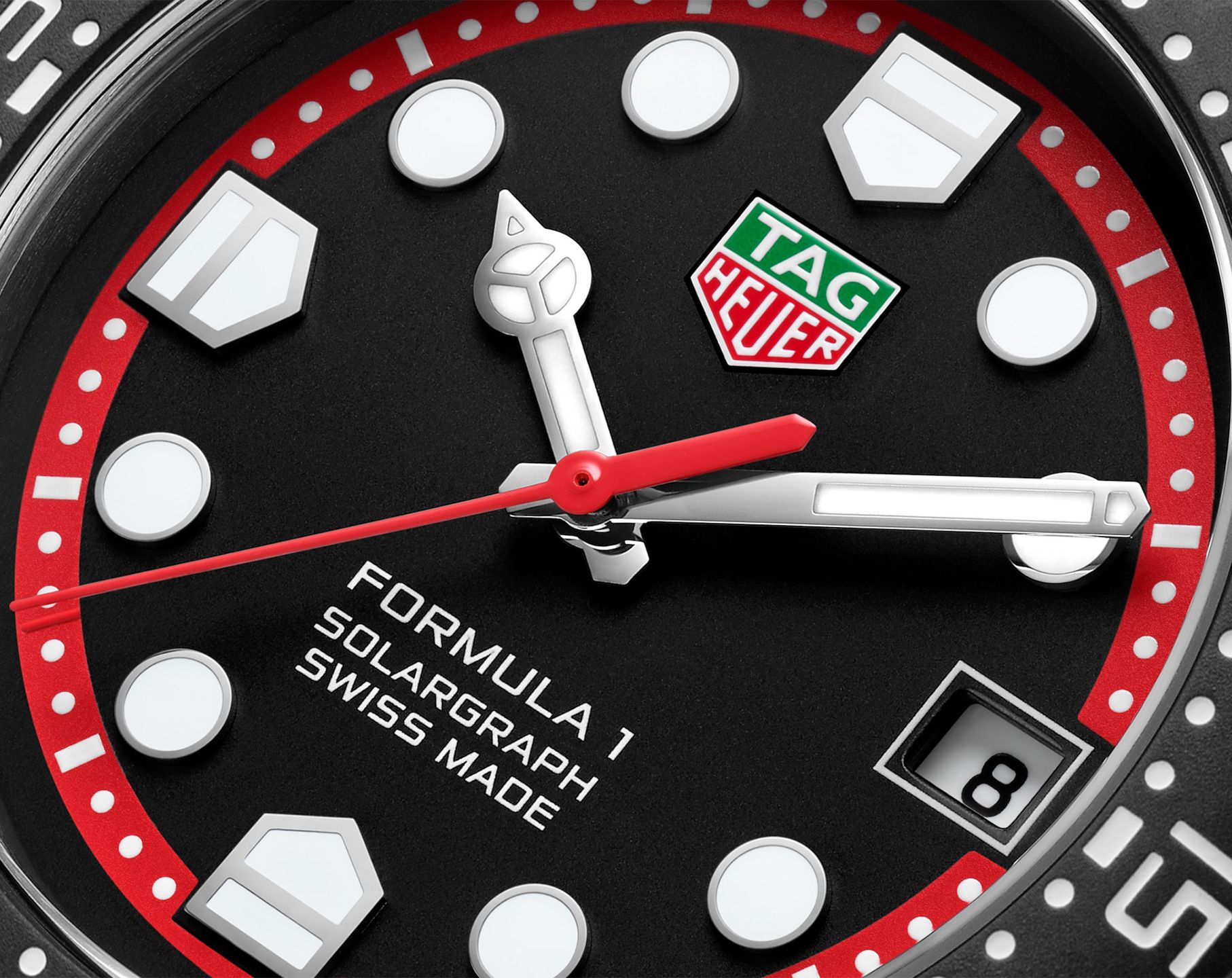 TAG Heuer Formula Solar Powered Unisex Watches in Round case Black Dial