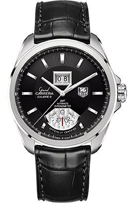 TAG Heuer Grand Carrera Calibre 17 Black Dial 43 mm Automatic Watch For Men - 1