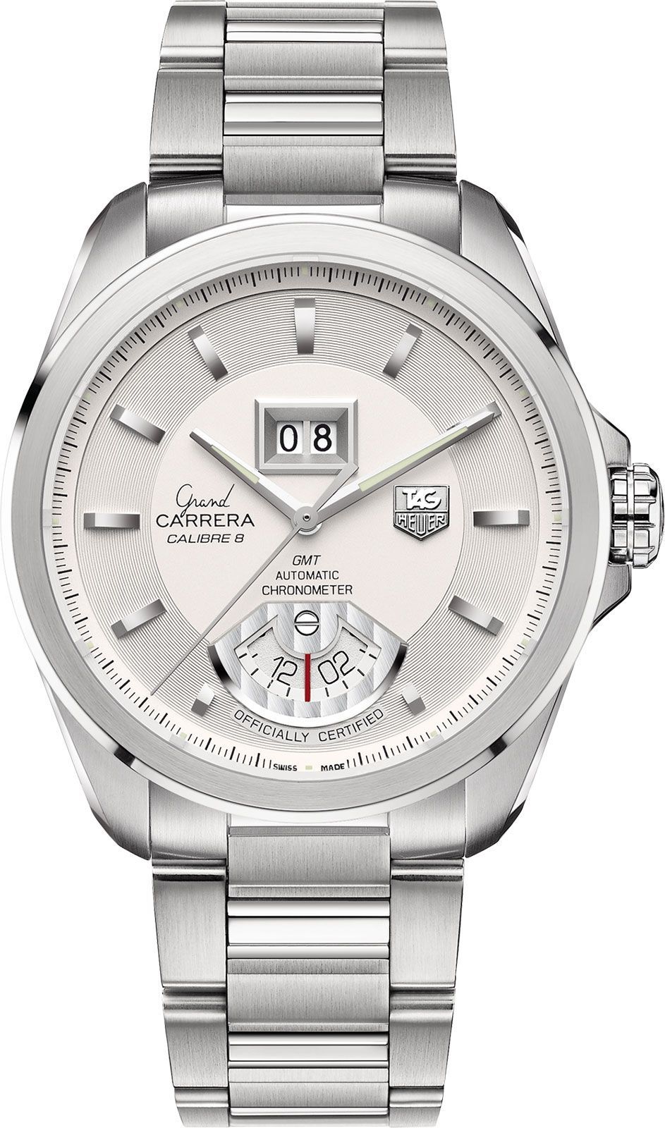 TAG Heuer Calibre 8 RS 43 mm Watch in Silver Dial For Men - 1