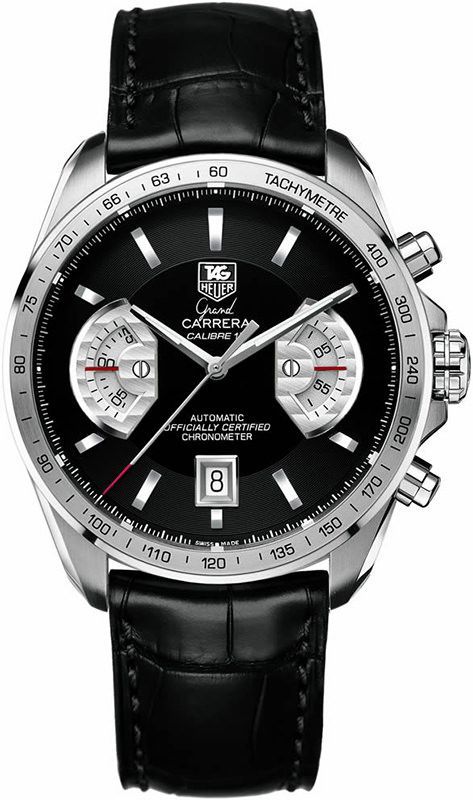 TAG Heuer Calibre 17 RS 43 mm Watch in Black Dial For Men - 1
