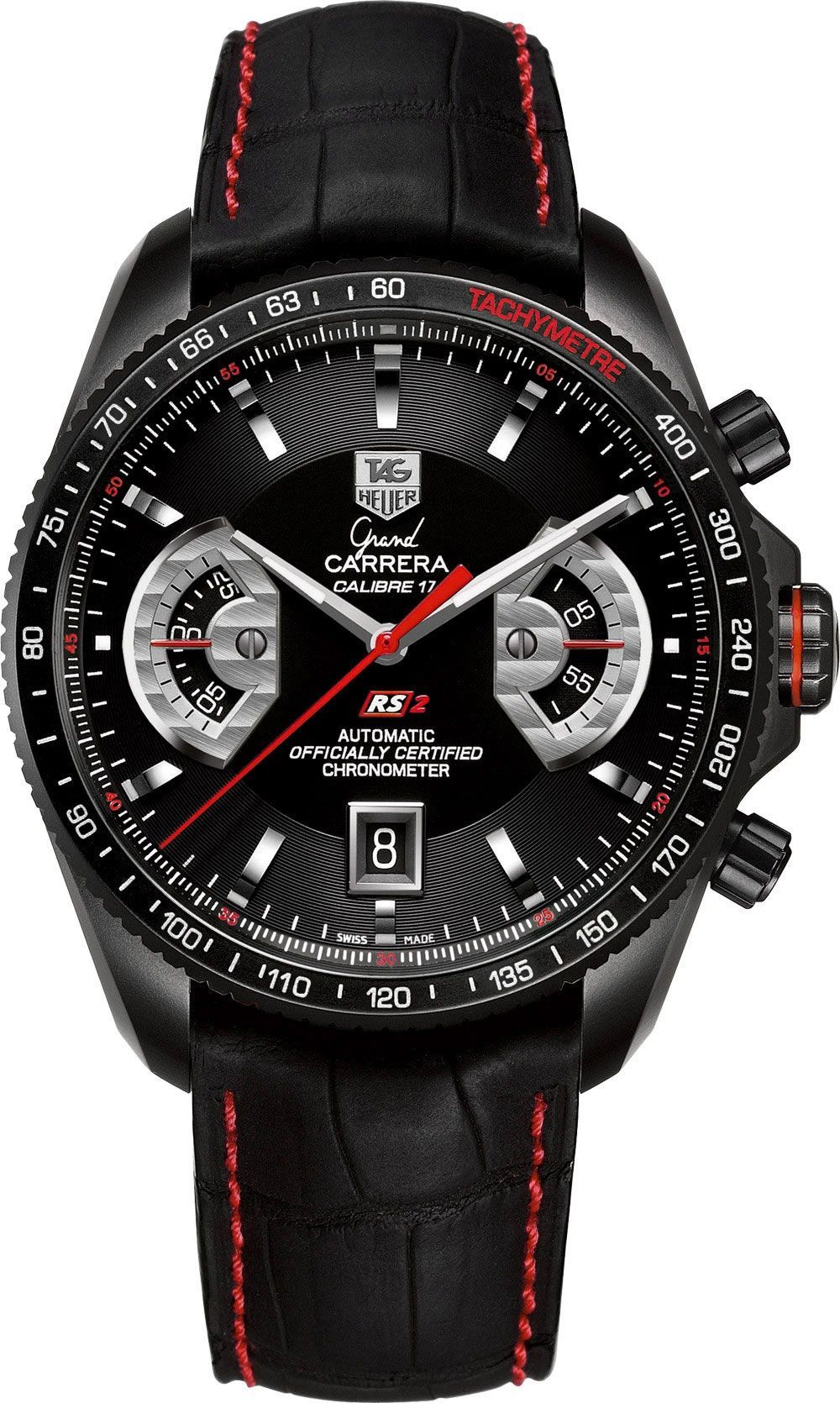TAG Heuer Calibre 17 RS 43 mm Watch in Black Dial For Men - 1