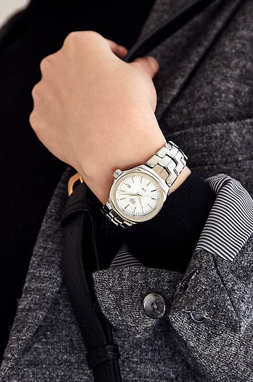 Tag heuer link white face discount