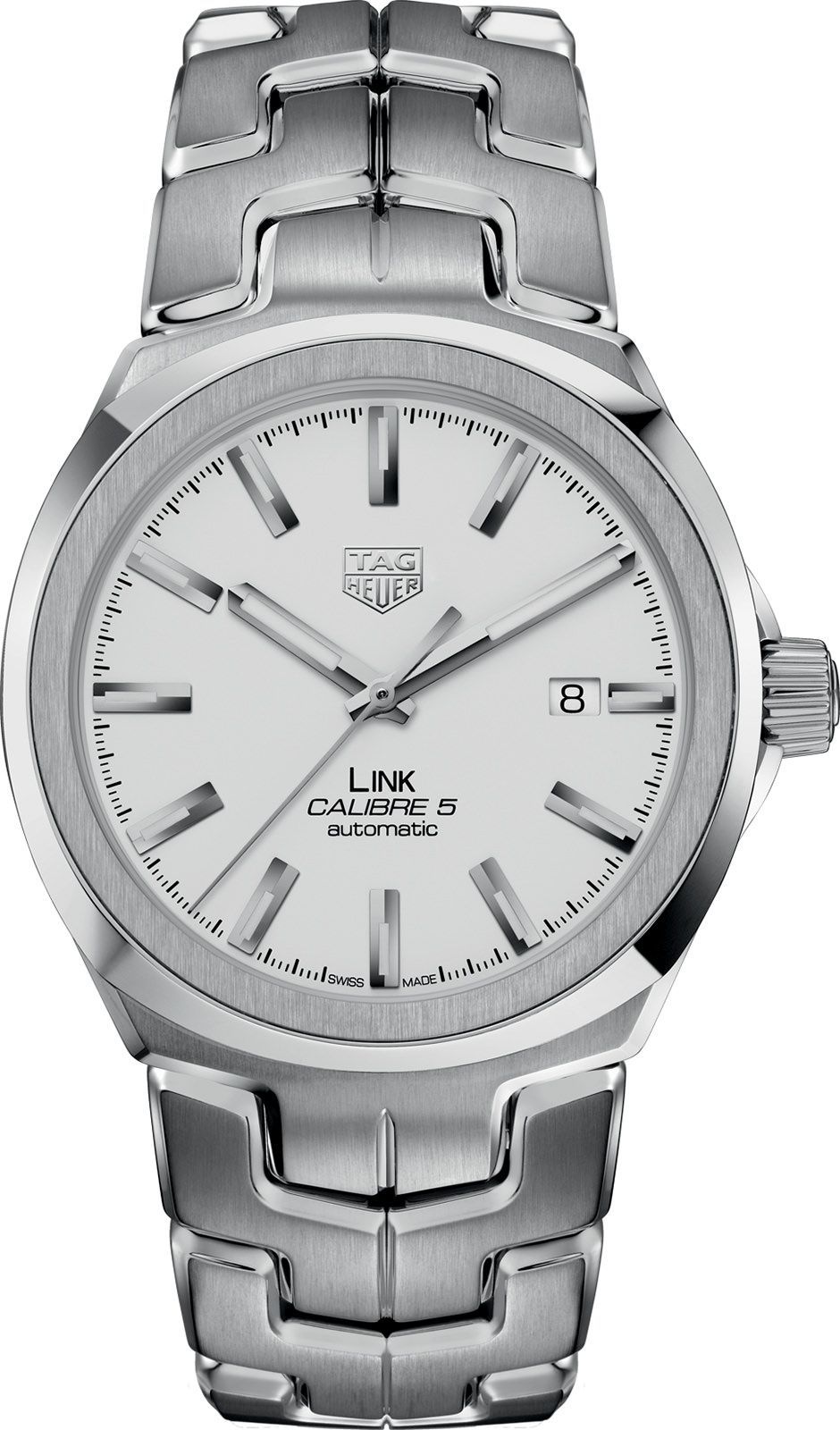 TAG Heuer Link Calibre 5 Silver Dial 41 mm Automatic Watch For Men - 1