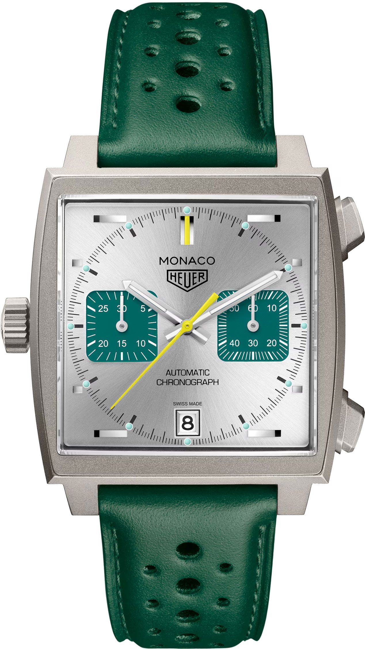 Tag heuer monaco silver dial on sale