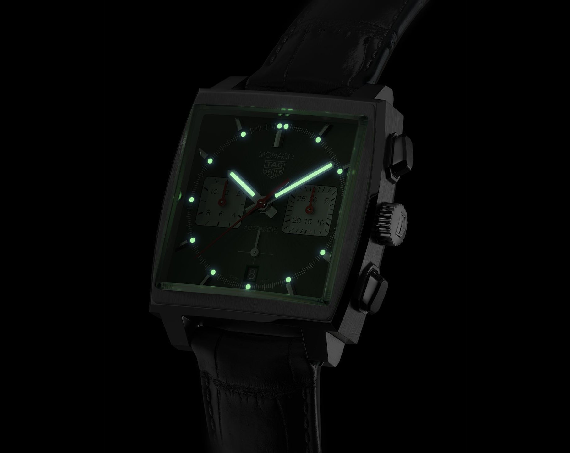 TAG Heuer Monaco 39 mm Watch in Black Dial