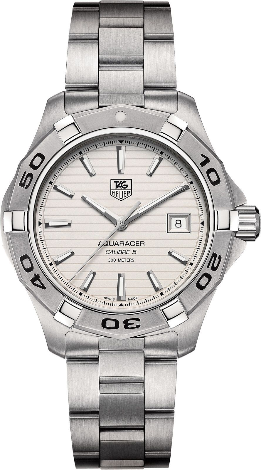 TAG Heuer Calibre 5 41 mm Watch in Silver Dial For Men - 1