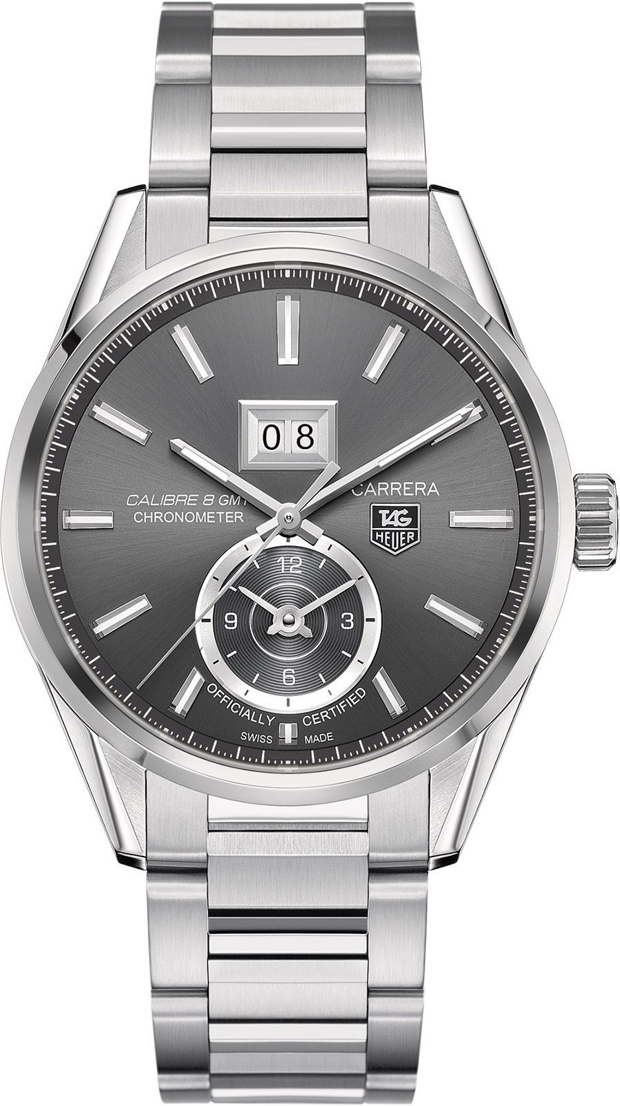 TAG Heuer Carrera Calibre 8 Grey Dial 41 mm Automatic Watch For Men - 1