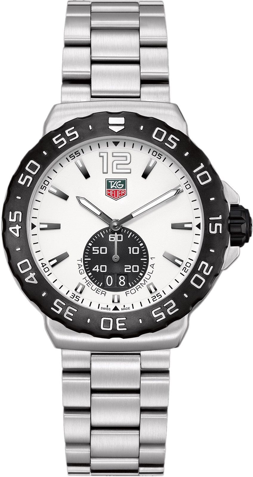 TAG Heuer  42 mm Watch in White Dial For Men - 1