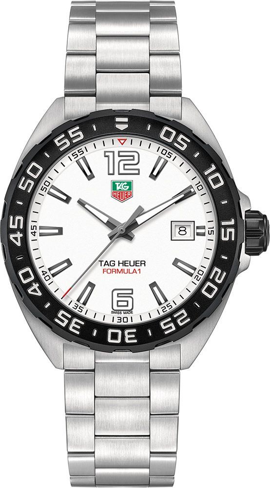 TAG Heuer  41 mm Watch in White Dial For Men - 1