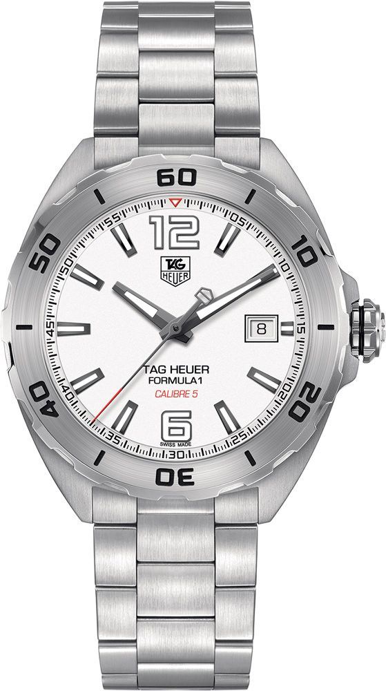 TAG Heuer  41 mm Watch in White Dial For Men - 1