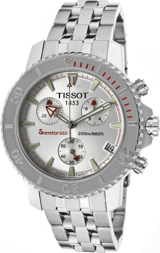 Tissot T-Sport Seastar 660 Silver Dial 40 mm Quartz Watch For Men - 1