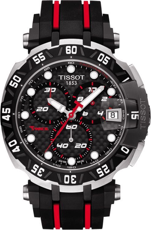 Tissot Special Collections T Race Black Dial 45.5 mm Quartz Watch For Men - 1