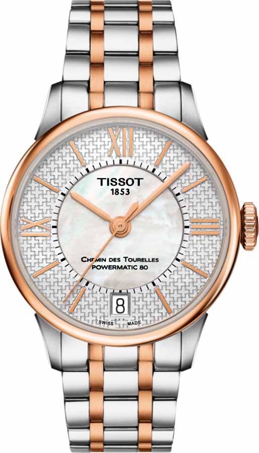Tissot T-Classic Chemin Des Tourelles MOP Dial 32 mm Automatic Watch For Women - 1