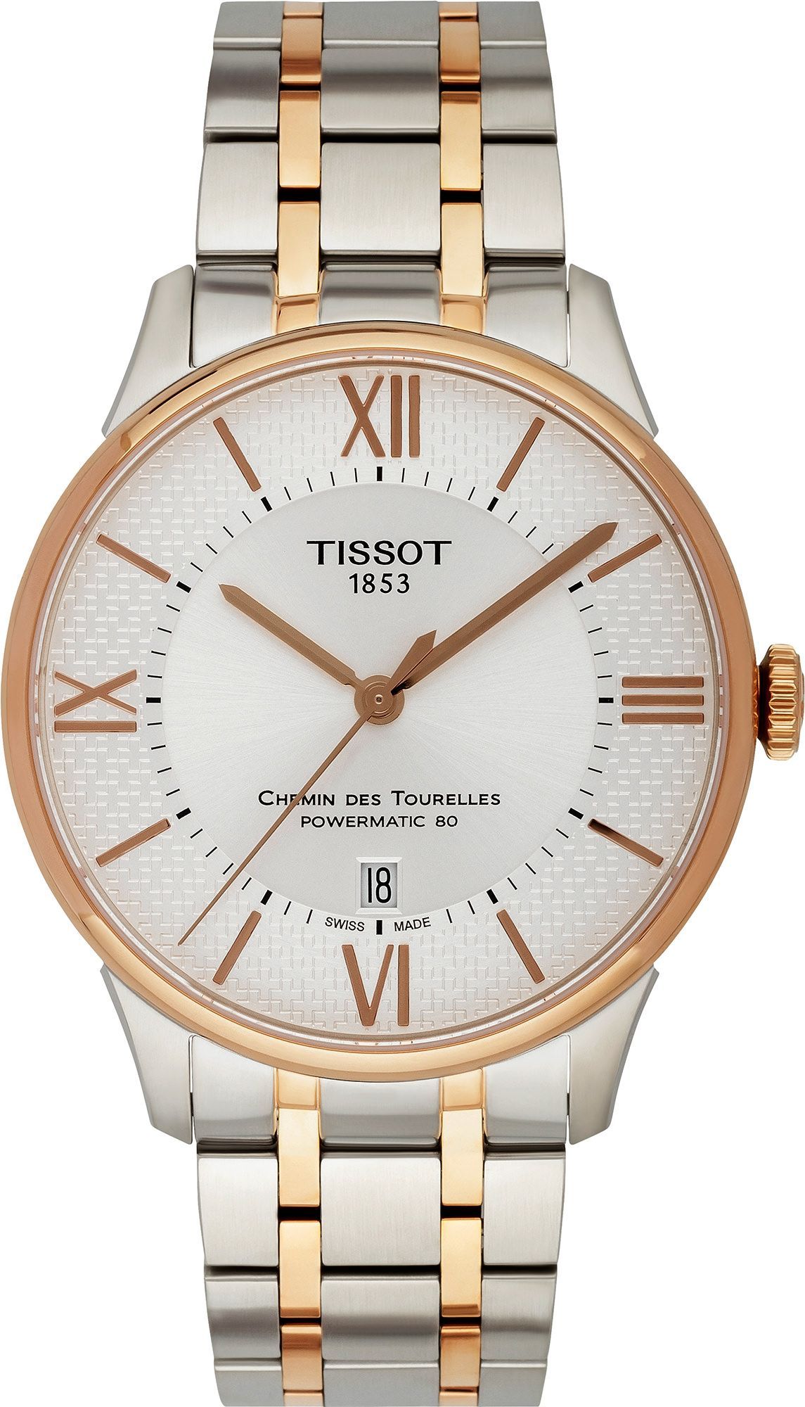 Tissot T-Classic Chemin Des Tourelles Silver Dial 42 mm Automatic Watch For Men - 1