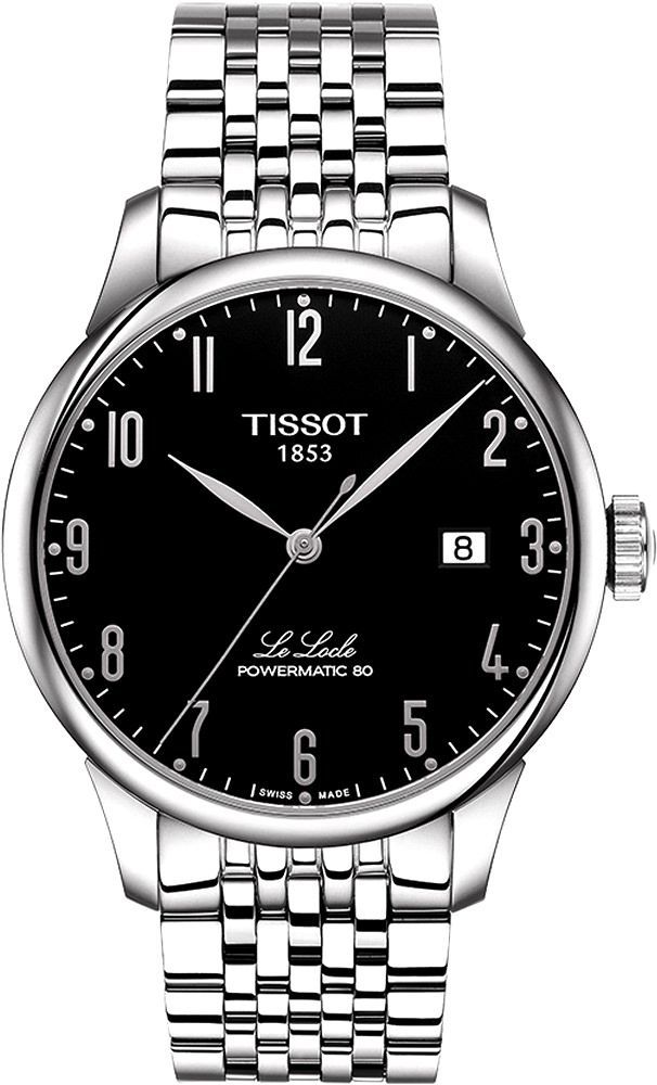 Tissot T-Classic Le Locle Powermatic 80 Black Dial 39.3 mm Automatic Watch For Men - 1