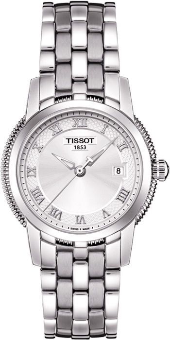 Tissot T-Classic Ballade III Silver Dial 28 mm Quartz Watch For Women - 1