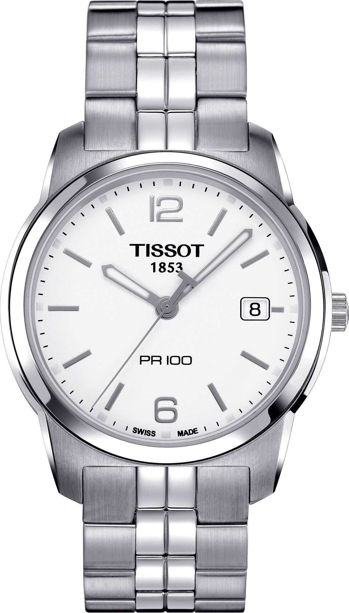 Tissot T-Classic PR 100 White Dial 38 mm Quartz Watch For Men - 1
