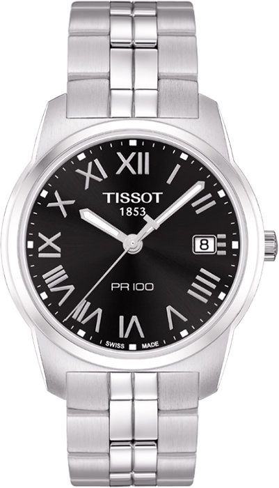 Tissot T-Classic PR 100 Black Dial 38 mm Quartz Watch For Men - 1