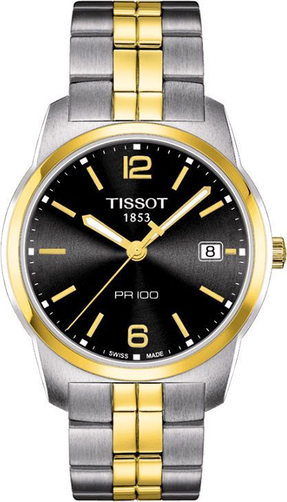 Tissot T-Classic PR 100 Black Dial 38 mm Quartz Watch For Men - 1