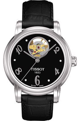 Tissot T-Classic Lady Heart Automatic Black Dial 35 mm Automatic Watch For Women - 1