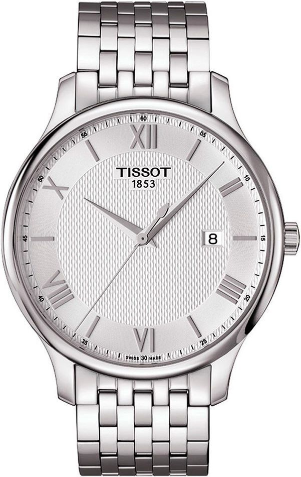 Tissot T-Classic Tradition White Dial 42 mm Quartz Watch For Men - 1