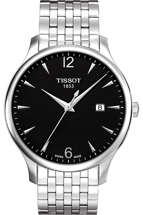 Tissot Tradition / orologio uomo / quadrante antracite / cassa e bracciale acciaio