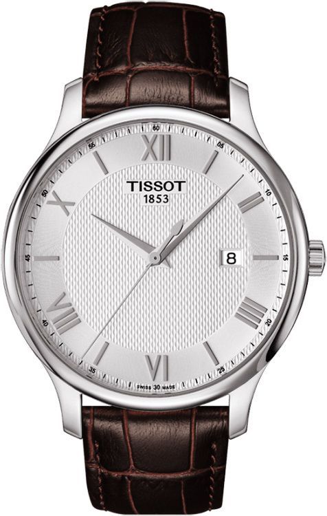 Tissot T-Classic Tissot Tradition Silver Dial 42 mm Quartz Watch For Men - 1
