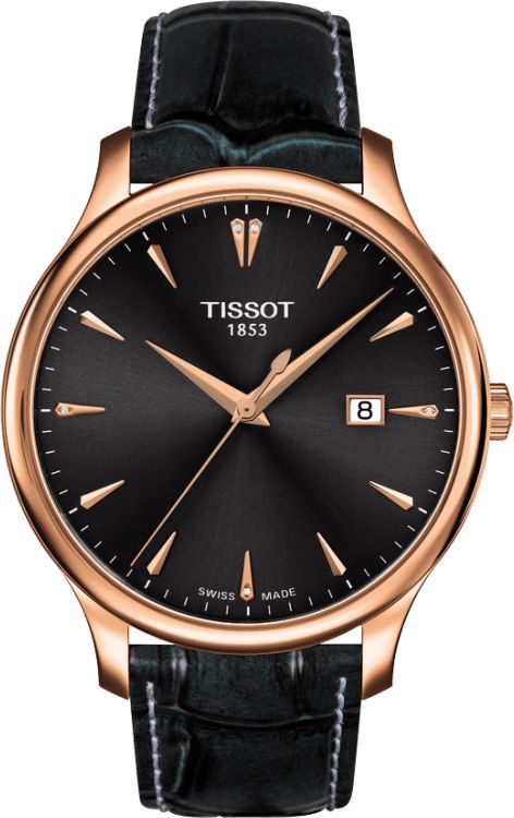 Tissot T-Classic Tissot Tradition Black Dial 42 mm Quartz Watch For Men - 1