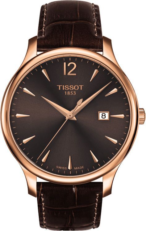 Tissot T-Classic Tissot Tradition Brown Dial 42 mm Quartz Watch For Men - 1