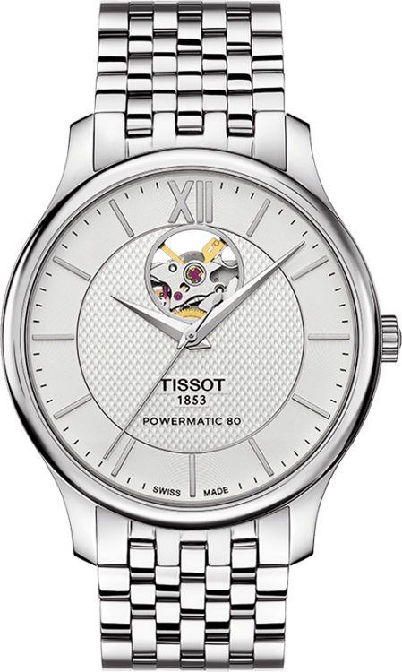 Tissot T-Classic Tradition Silver Dial 40 mm Automatic Watch For Men - 1